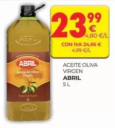 Oferta de Abril - Aceite Oliva Virgen por 23,99€ en CashDiplo