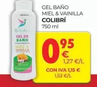 Oferta de Gel Bano Miel & Vainilla por 0,95€ en CashDiplo