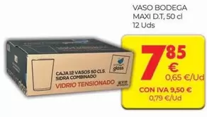 Oferta de Glass - Vaso Bodega Maxi D.T. por 7,85€ en CashDiplo