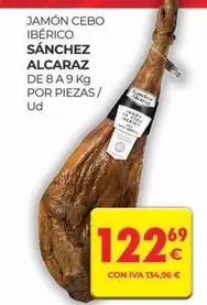 Oferta de Jamon Cebo Iberico Sanchez por 122,69€ en CashDiplo