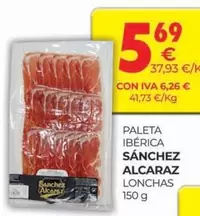 Oferta de Sánchez Alcaraz - Paleta Iberica por 5,69€ en CashDiplo