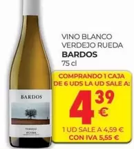 Oferta de Blanco - Vino  Verdejo Rueda por 4,59€ en CashDiplo