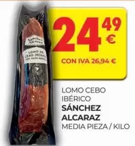 Oferta de Sánchez Alcaraz - Lomo Cebo Iberico Sanchez por 24,49€ en CashDiplo