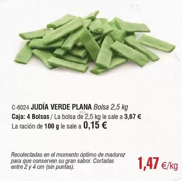 Oferta de Judia Verde Plana por 1,47€ en Abordo