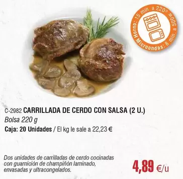 Oferta de Carrillada De Cerdo Con Salsa por 4,89€ en Abordo