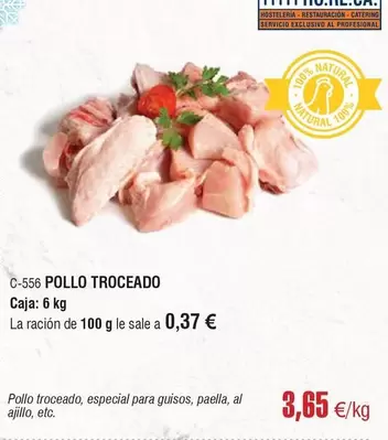 Oferta de Pollo Troceado por 3,65€ en Abordo