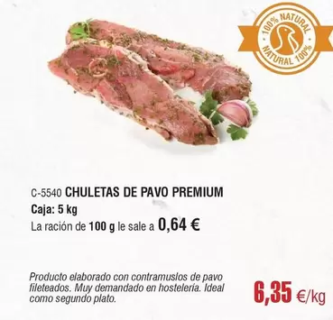 Oferta de Premium - Chuletas De Pavo por 6,35€ en Abordo