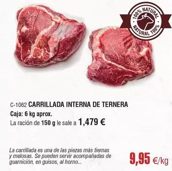 Oferta de Carrillada Interna De Ternera por 9,95€ en Abordo