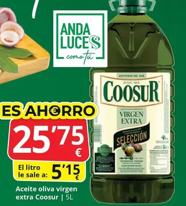 Oferta de Coosur - Aceite Oliva Virgen Extra por 5,15€ en Supermercados MAS