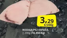 Oferta de Rodaja Pez Espada por 3,29€ en Supermercados MAS