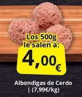 Oferta de Albondigas De Cerdo por 4€ en Supermercados MAS