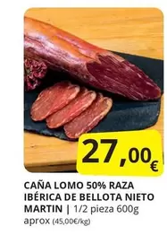 Oferta de Bellota - Caña Lomo 50% Raza Ibérica De por 27€ en Supermercados MAS