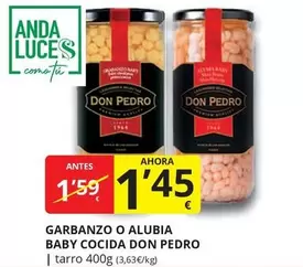 Oferta de Anda - Garbanzo O Alubia Baby Cocida por 1,45€ en Supermercados MAS