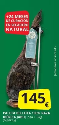 Oferta de Jabu - Paleta Bellota 100% Raza Iberica por 145€ en Supermercados MAS