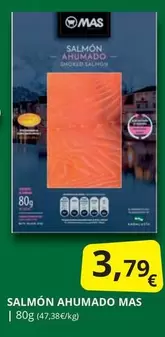 Oferta de Mas - Salmon Ahumado por 3,79€ en Supermercados MAS