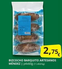 Oferta de Bizcocho Barquito Artesanos por 2,75€ en Supermercados MAS