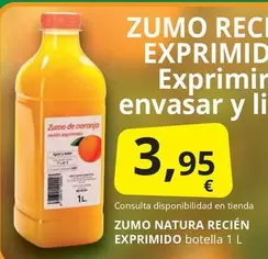 Oferta de Natura - Zumo  Recien Exprimido por 3,95€ en Supermercados MAS