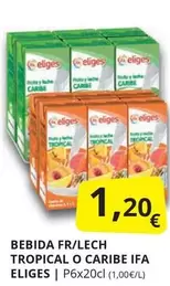 Oferta de Ifa Eliges -  Bebida Fr/lech Tropical O Caribe por 1,2€ en Supermercados MAS