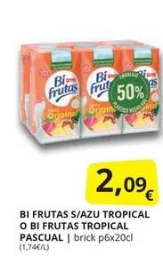 Oferta de Tropical - Bi Frutas S/azu  O Bi Frutas por 2,09€ en Supermercados MAS