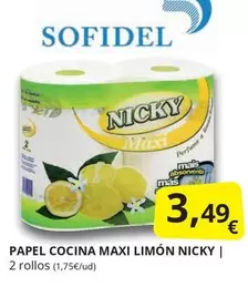 Oferta de Nicky - Papel Cocina Maxi Limón por 3,49€ en Supermercados MAS