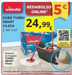 Oferta de Vileda - Cubo Turbo Smart por 24,99€ en Supermercados MAS