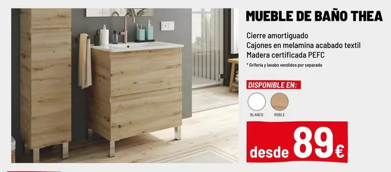 Oferta de Blanco - Mueble De Bano Thea por 89€ en Brico Depôt