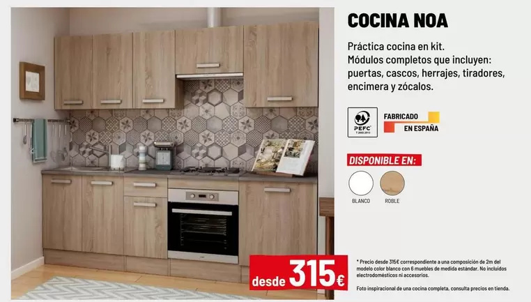 Oferta de Blanco - Cocina Noa por 315€ en Brico Depôt