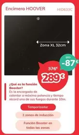 Oferta de Hoover - Encimera  por 289€ en Mi electro