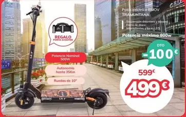 Oferta de Patin Electrico Bmov Tramuntana por 499€ en Mi electro