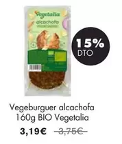 Oferta de Vegetalia - Vegeburguer Alcachofa Bio por 3,19€ en NaturaSí