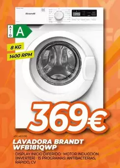 Oferta de Brandt - Lavadora  por 369€ en Expert