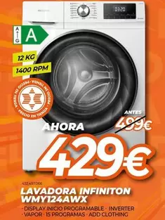 Oferta de Infiniton - Lavadora WMY124AWX por 429€ en Expert