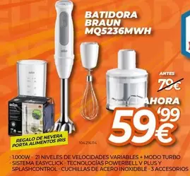 Oferta de Braun - Batidora MQ5236MWH por 59,99€ en Expert