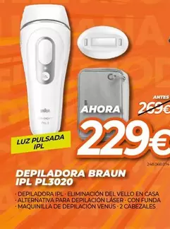 Oferta de Braun - Depiladora Ipl por 229€ en Expert