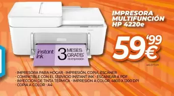 Oferta de HP - Impresora Multifuncion  por 59,99€ en Expert