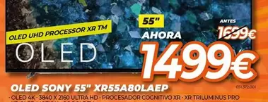 Oferta de Sony - Oled 55 XR55A80LAEP por 1499€ en Expert