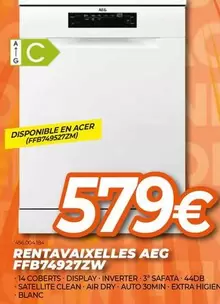 Oferta de Aeg - Rentavaixelles  por 579€ en Expert