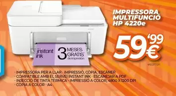 Oferta de Instant - Impresora Multifuncio  por 59,99€ en Expert