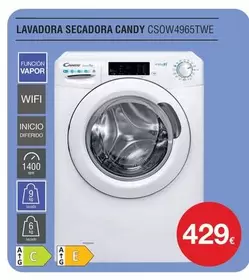 Oferta de Candy - Lavadora Secadora Csow4965twe por 429€ en Milar