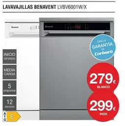 Oferta de Benavent - Lavavajillas LVBV6001W/X por 279€ en Milar