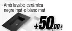 Oferta de Amb Lavabo Ceràmica Negre Mat O Blanc Mat por 50€ en Ferrolan