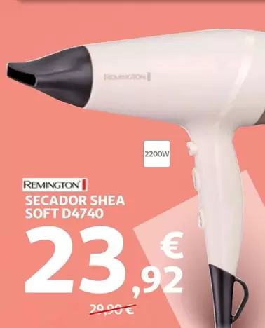 Oferta de Remington - Secador Shea Soft D4740 por 23,92€ en Alcampo