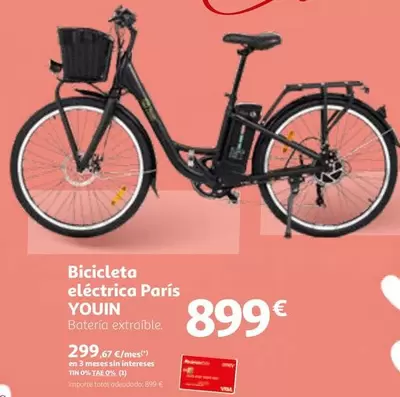 Oferta de Youin - Bicicleta Eléctrica París  por 899€ en Alcampo