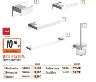 Oferta de Teka - serie Inca Dual por 10,5€ en Obramat