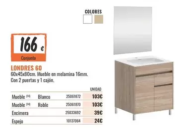 Oferta de Blanco - Londres 60 por 166€ en Obramat