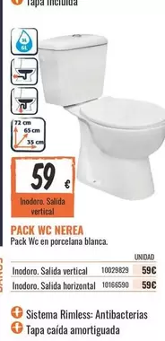 Oferta de Vertical - Pack WC Nerea por 59€ en Obramat