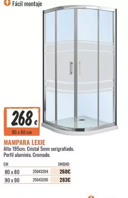 Oferta de Cristal - Mampara por 268€ en Obramat