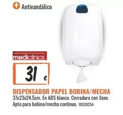 Oferta de ABS - Dispensador Papel Bobina/mecha por 31€ en Obramat