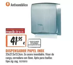 Oferta de Zig Zag - Dispensador Papel Inox por 41,95€ en Obramat