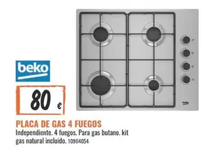 Oferta de Beko - Placa De Gas 4 Fuegos por 80€ en Obramat